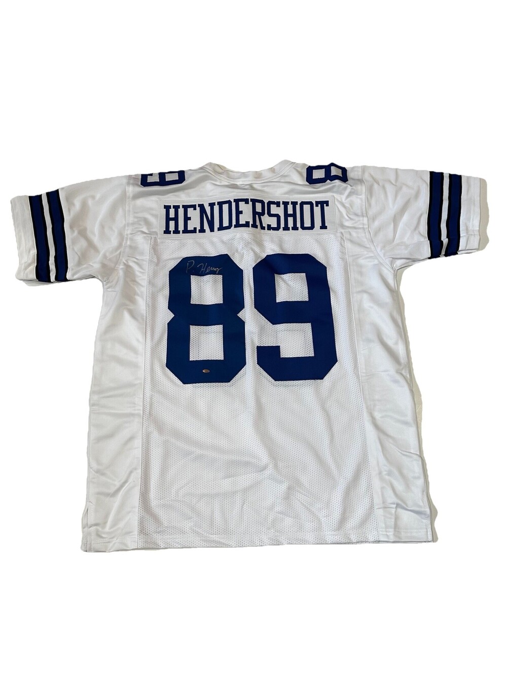Peyton Hendershot Signed Dallas Cowboys Jersey White Stitched OK Authentics COA